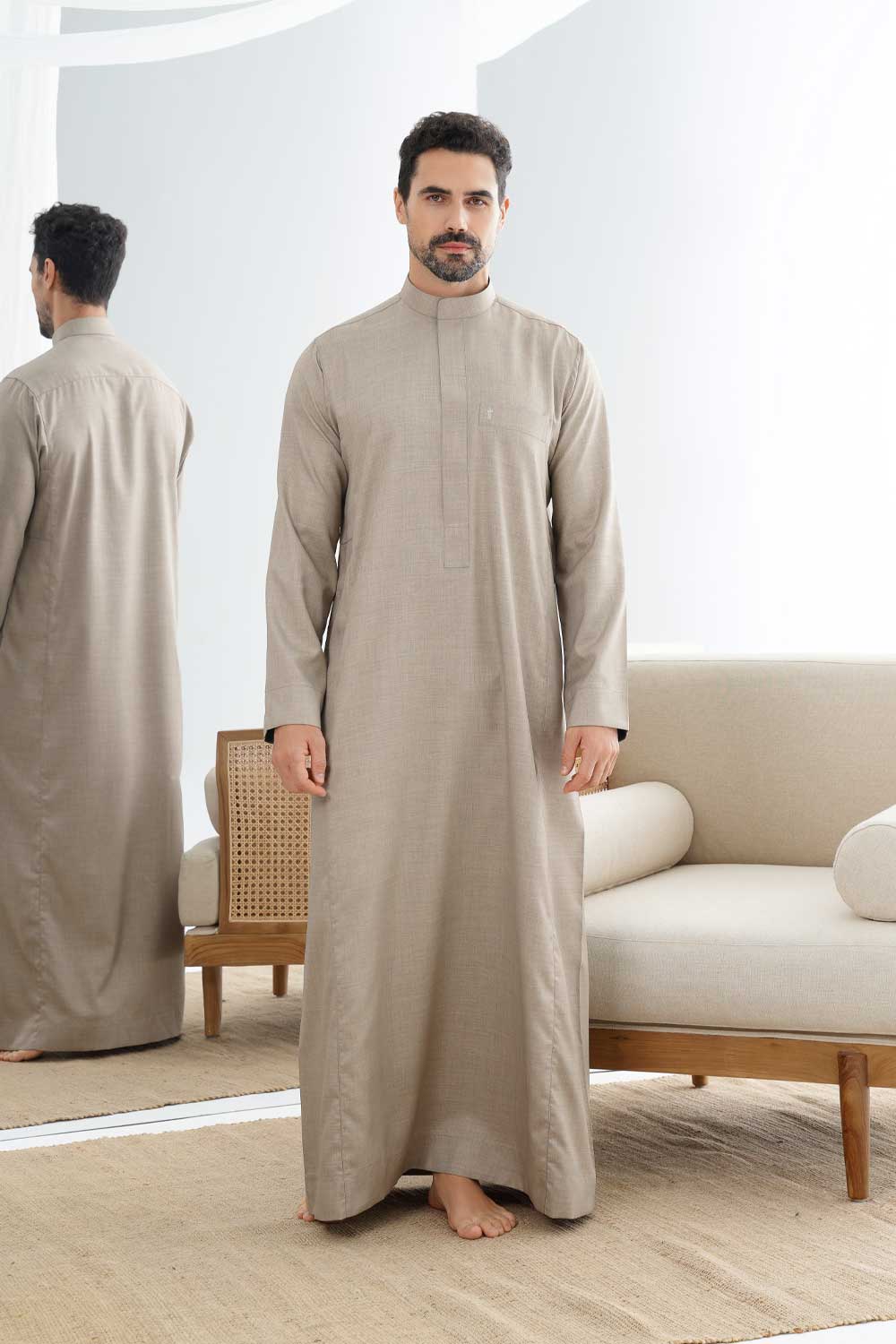 Beige Saudi Thobe - Image 6