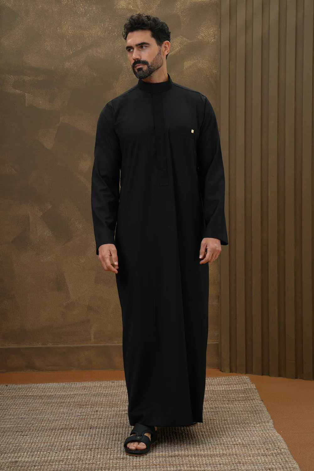 Black Herringbone Thobe - Image 4