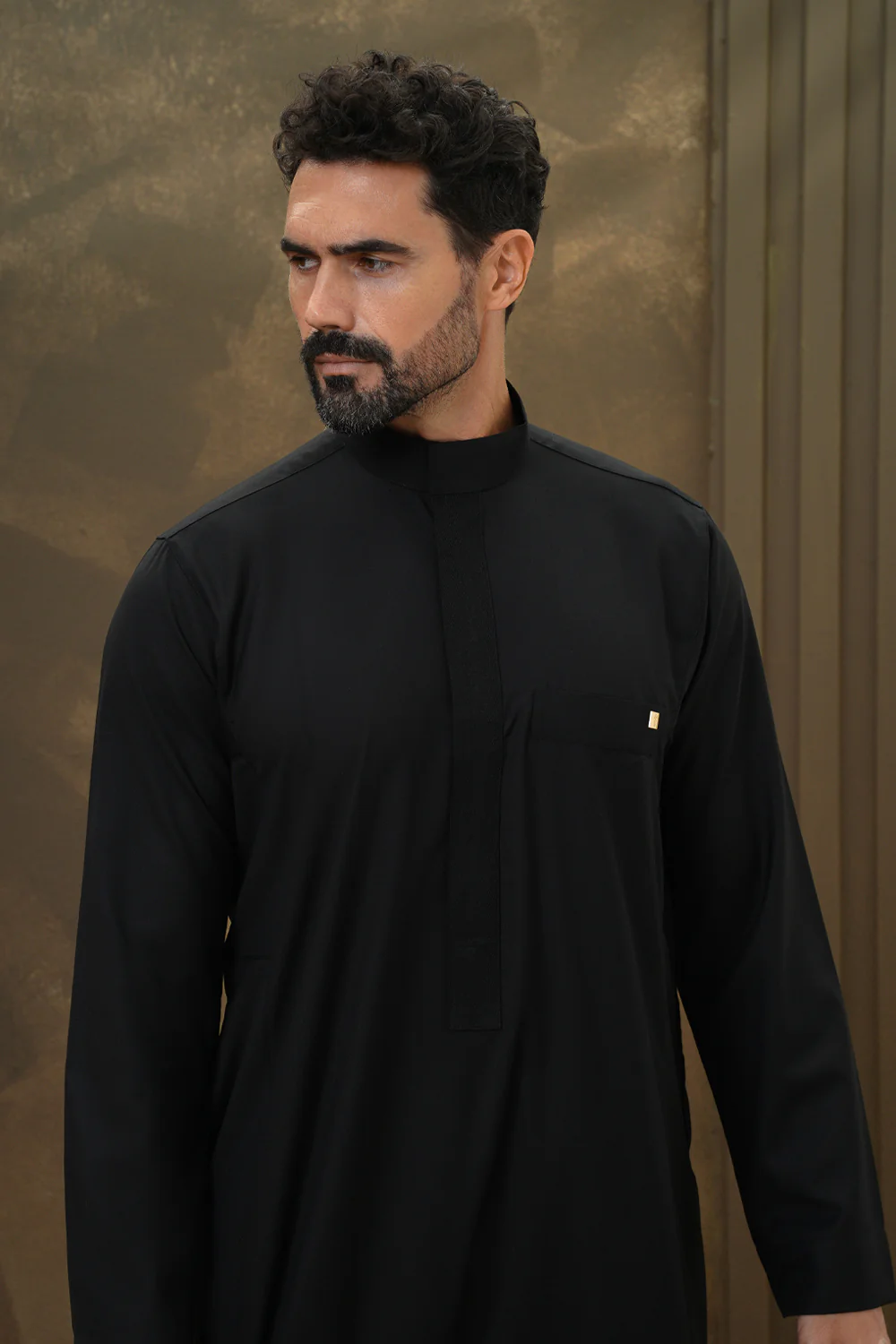 Black Herringbone Thobe - Image 5