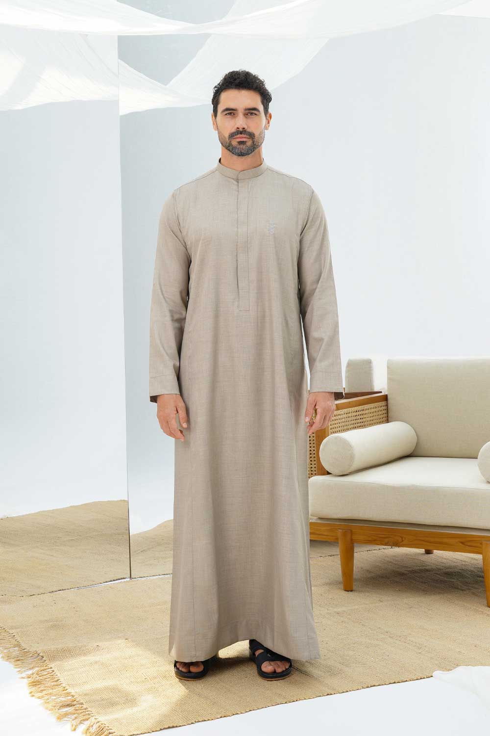 Kuwaiti Beige Thobe - Image 4