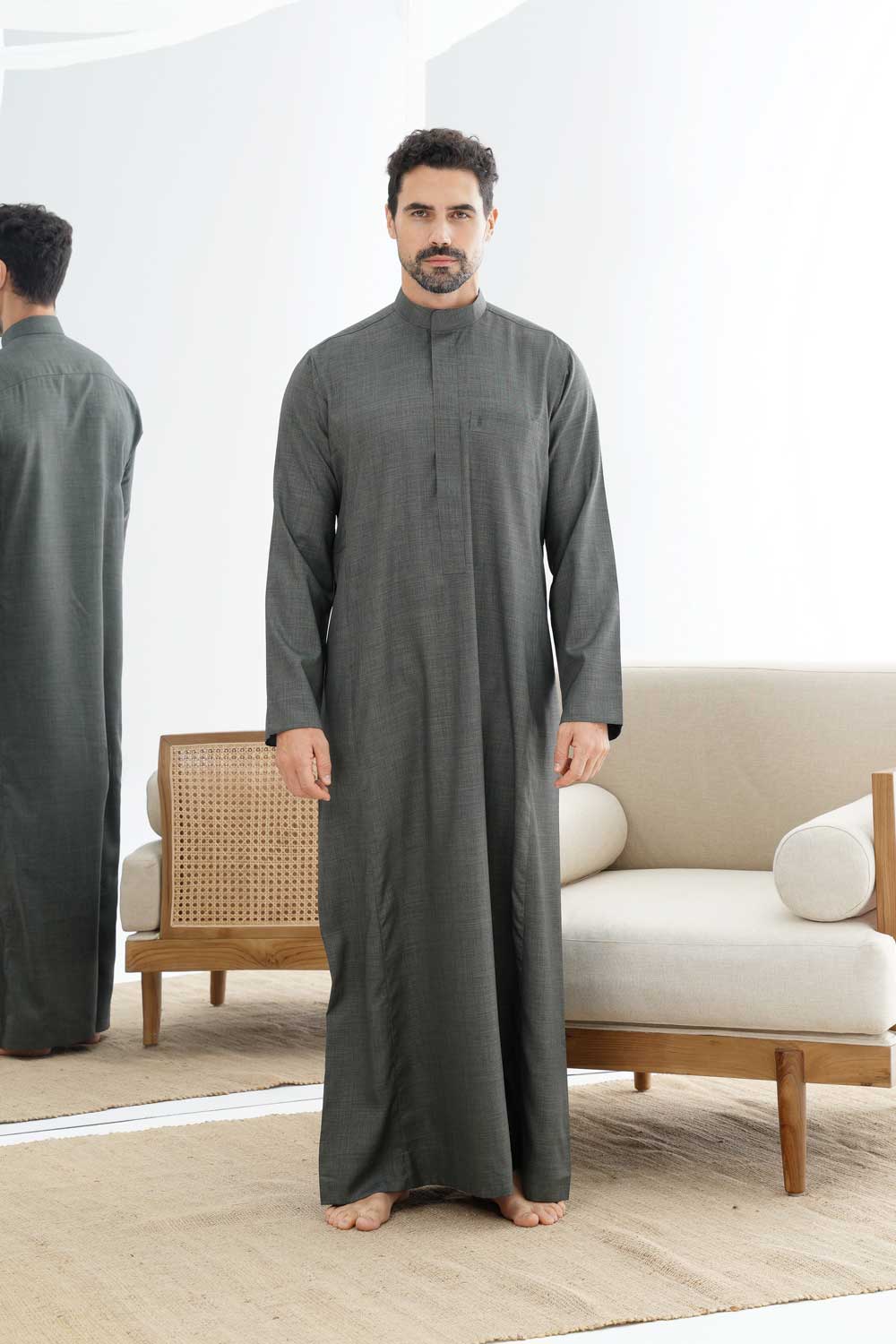 Dk Green Saudi Thobe - Image 5