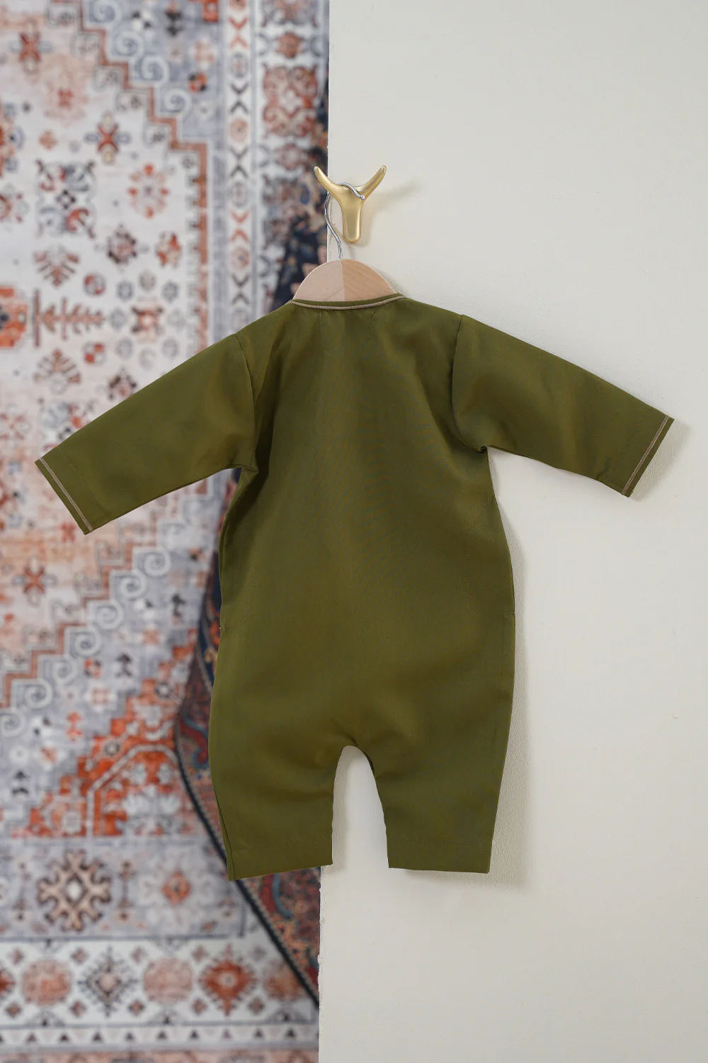 Emirati Forest Green Baby Thobe - Image 3