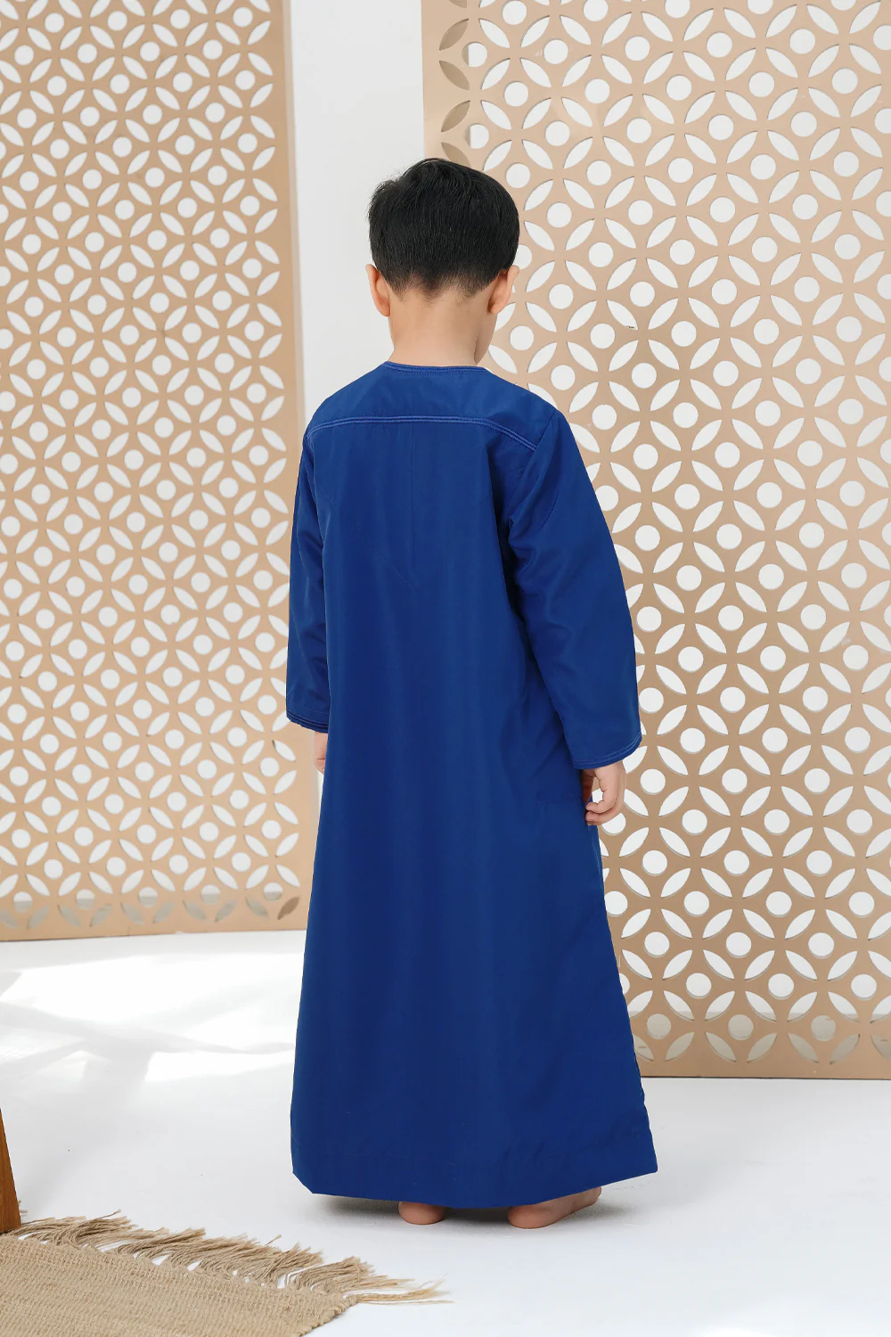 Omani Ocean Blue Boys Thobe - Image 4