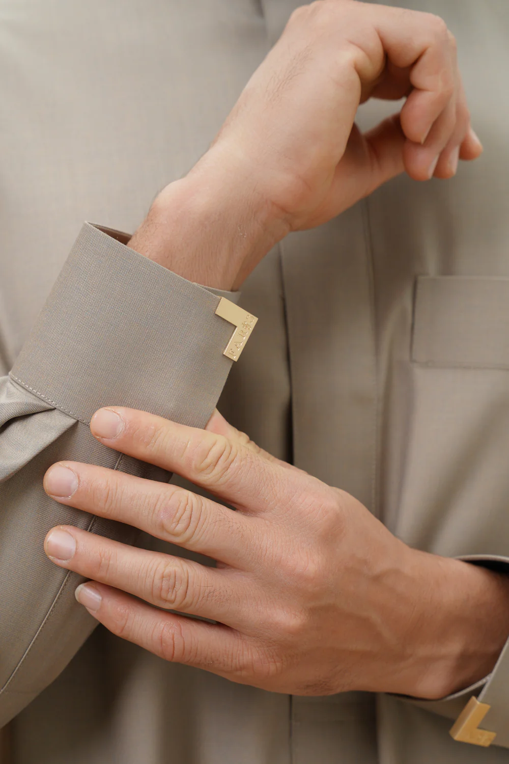 Taupe Premium Thobe - Image 3